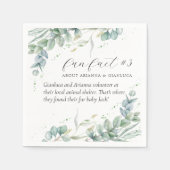 Serviette En Papier Élégant Végétal Fun Fait #3 Cocktail Mariage (Devant)