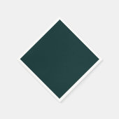 Serviette En Papier élégant vert foncé (Coin)