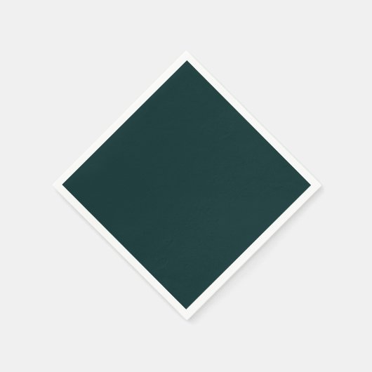 Serviette En Papier élégant vert foncé (Coin)