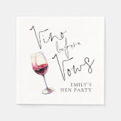 Serviette En Papier Élégant Vino Avant Vows Hen Party (Devant)