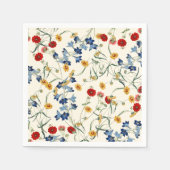 Serviette En Papier Elegant Vintage Botanical Wildflowers  (Devant)