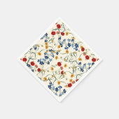 Serviette En Papier Elegant Vintage Botanical Wildflowers  (Coin)