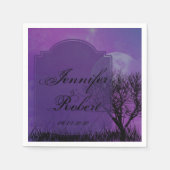 Serviette En Papier Élégant violet gothique Mariage Napkin (Devant)