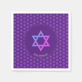 Serviette En Papier Élégant violet | STAR OF DAVID Paper (Devant)