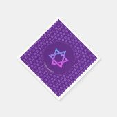 Serviette En Papier Élégant violet | STAR OF DAVID Paper (Coin)