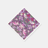 Serviette En Papier Élégant violet William Morris fraise Thief (Coin)