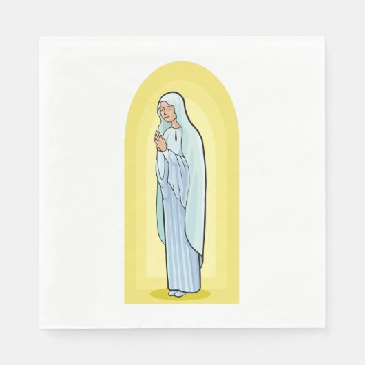 Serviette En Papier Elegant Virgin Mary Catholic Religious (Devant)
