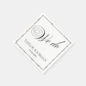 Serviette En Papier Elegant "We Do" Script Floral Wedding Custom  (Coin)