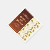 Serviette En Papier Élégant Western Desert Brown Mariage (Coin)