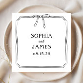 Serviette En Papier Élégant Whimsical Simple Classic Bow Mariage