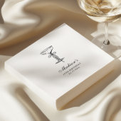 Serviette En Papier Elegant White Champagne Party 