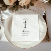 Serviette En Papier Elegant White Champagne Party 
