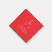 Serviette En Papier Elegant White Christmas Tree Red Christmas  (Coin)