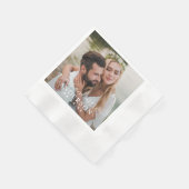 Serviette En Papier Elegant White M. et Mme Monogram Mariage photo (Coin)