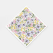 Serviette En Papier Elegant Wildflower Floral Wedding (Coin)