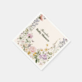 Serviette En Papier Elegant Wildflower Meadow Baby Shower (Coin)