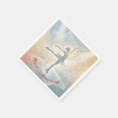 Serviette En Papier Elegant Winter Ice Skating Birthday (Coin)