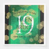 Serviette En Papier Élégante 19e anniversaire du Mariage de Jade (Devant)