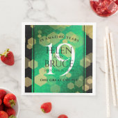 Serviette En Papier Élégante 19e anniversaire du Mariage de Jade (En situation)