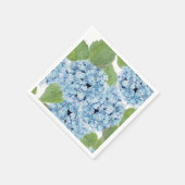 Serviette En Papier Elégante aquarelle bleu Hydrangée (Coin)