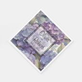 Serviette En Papier Elégante aquarelle bleu violet poussiéreuse (Coin)