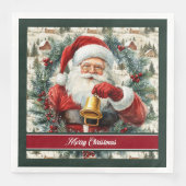Serviette En Papier Elégante aquarelle classique Père Noël Party Napki (Devant)
