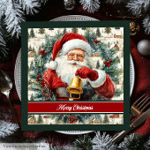 Serviette En Papier Elégante aquarelle classique Père Noël Party Napki