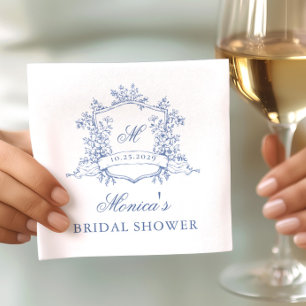 Serviette En Papier Elégante aquarelle Fête des mariées Fleurs sauvage