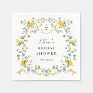 Serviette En Papier Elégante aquarelle Fête des mariées Fleurs sauvage