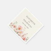 Serviette En Papier Elégante aquarelle Fleur sauvage Jardin Mariage (Coin)