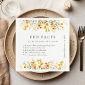 Serviette En Papier Elégante aquarelle Fleurs sauvages Mariage floral