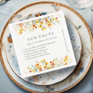 Serviette En Papier Elégante aquarelle Fleurs sauvages Mariage floral