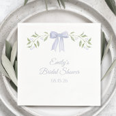 Serviette En Papier Elégante aquarelle Floral & Bow Fête des mariées c