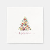 Serviette En Papier Elégante aquarelle Floral Tree Rejoice (Devant)