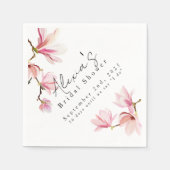 Serviette En Papier Elégante aquarelle Magnolia Fête des mariées Napki (Devant)