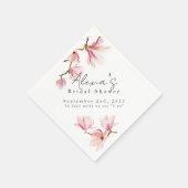 Serviette En Papier Elégante aquarelle Magnolia Fête des mariées Napki (Coin)