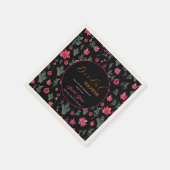 Serviette En Papier Elégante aquarelle rose poussiéreuse douche nuptia (Coin)