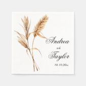 Serviette En Papier Elégante aquarelle Terracota Pampas Mariage en her (Devant)