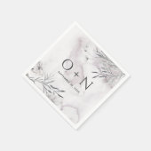 Serviette En Papier Elégante aquarelle violet foncé mariage (Coin)