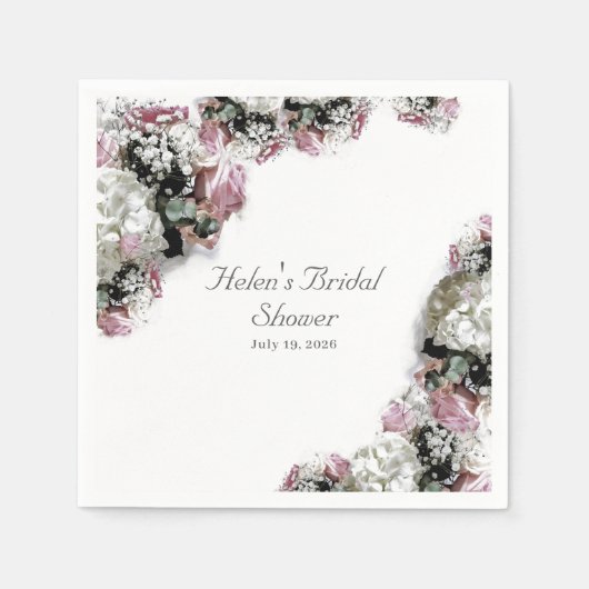 Serviette En Papier Élégante Baby Shower Catholique (Devant)