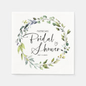 Serviette En Papier Élégante Baby Shower de verdure (Devant)