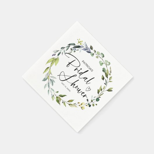 Serviette En Papier Élégante Baby Shower de verdure (Coin)