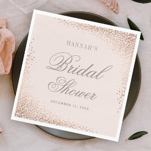 Serviette En Papier Élégante Baby Shower Rose Gold