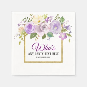 Serviette En Papier élégante, boho chic, florale, Papier à cocktail