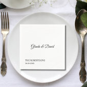 Serviette En Papier Élégante calligraphie classique Mariage personnali