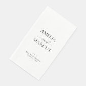 Serviette En Papier Élégante Calligraphie de Mariage de Style Classiqu (Coin)