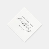 Serviette En Papier Élégante Calligraphie de script d'anniversaire pou (Coin)