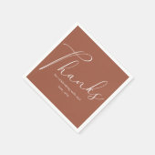 Serviette En Papier Élégante Calligraphie Graduation Party Merci (Coin)