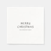 Serviette En Papier Élégante calligraphie Joyeux Noël (Devant)
