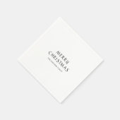 Serviette En Papier Élégante calligraphie Joyeux Noël (Coin)